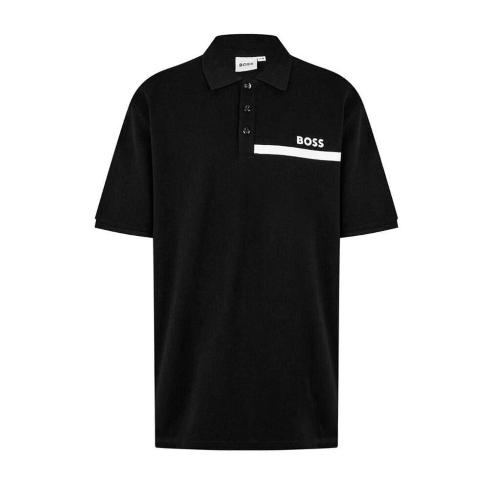 Boss Mens Regular Short-Sleeved Polo Shirt / Black